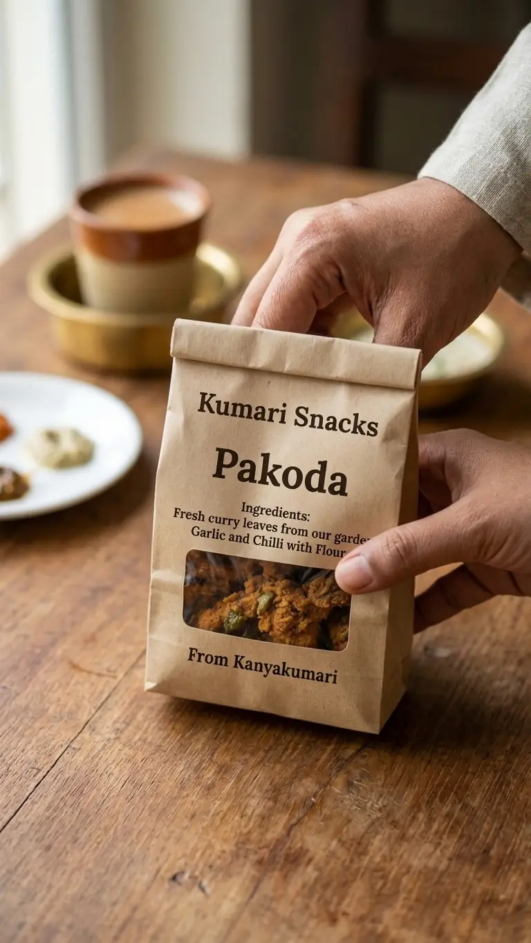 Close-up photoshoot of pakoda texture